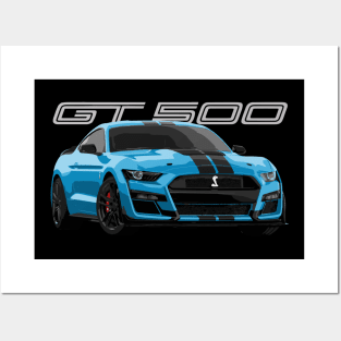 GT500 Velocity Blue Posters and Art